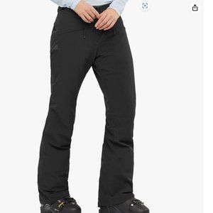Black Salomon Women's Edge Ski Pant Medium Short